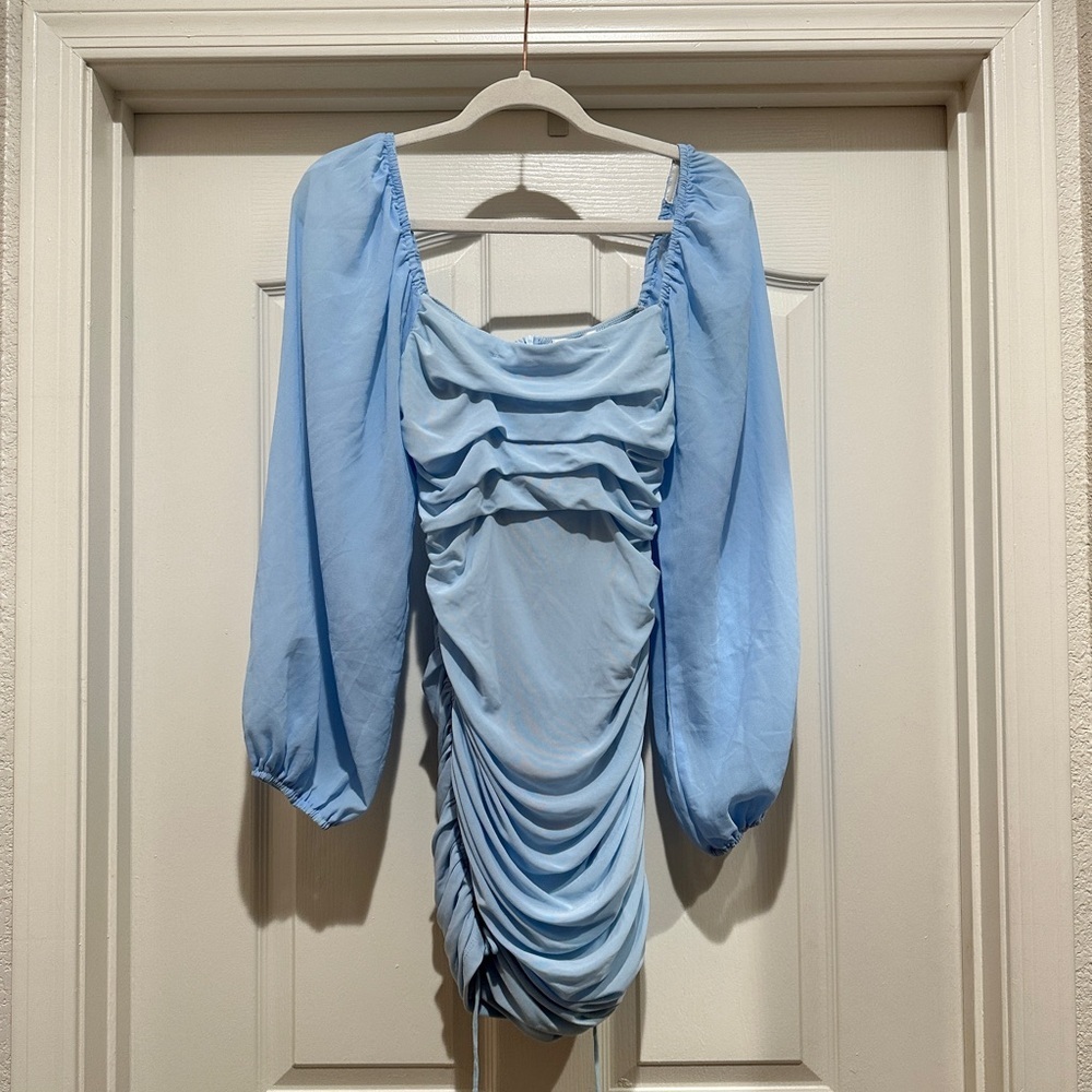 Hello Molly Tangy Bellini Mini Dress in Baby Blue Size: US 8/ Large - Picture 8 of 10